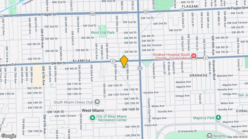 5825 SW 9th Terrace Map and Location Details