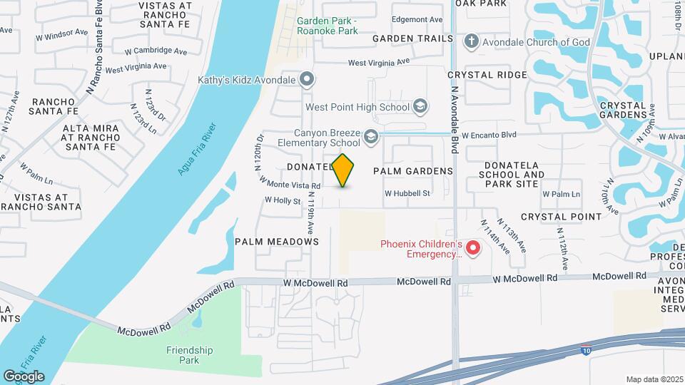 11855 W Monte Vista Rd Map and Location Details