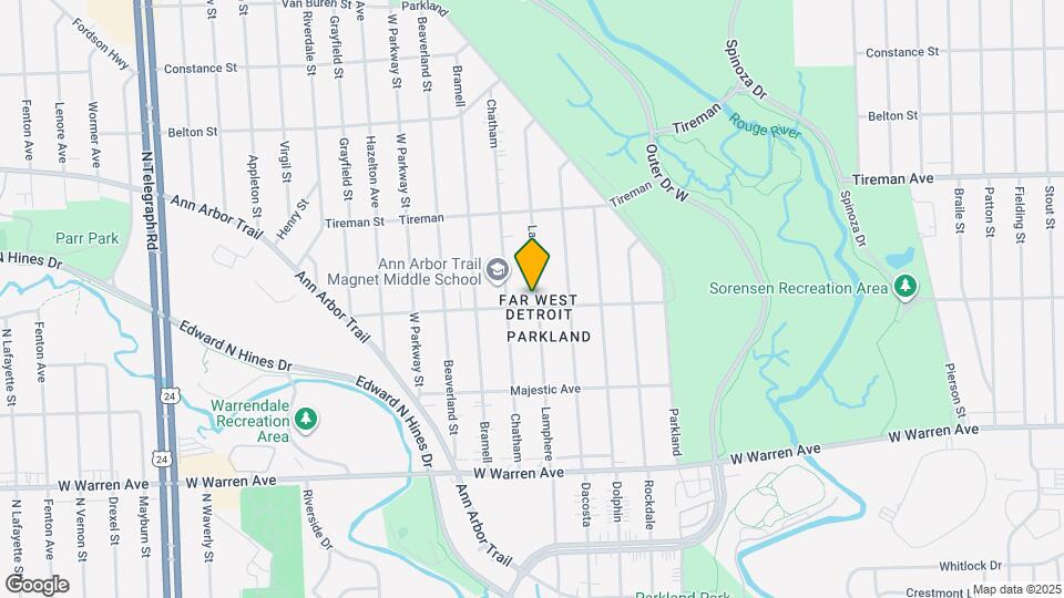 7611 Lamphere Map and Location Details