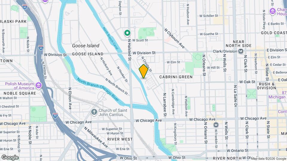 1040 N Kingsbury St Map and Location Details