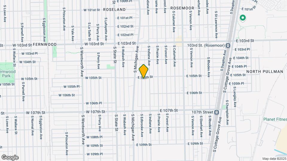10509 S Edbrooke Ave Map and Location Details
