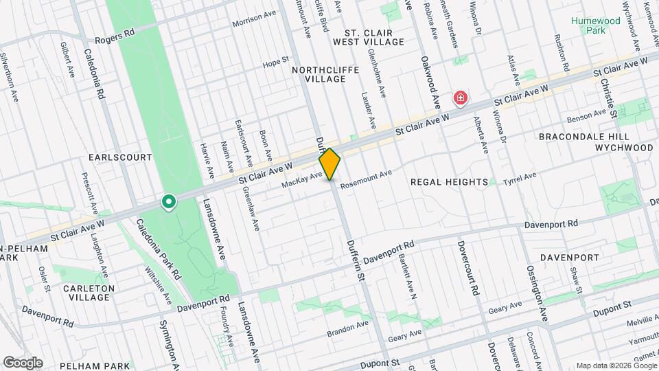 1640 Dufferin St Map and Location Details