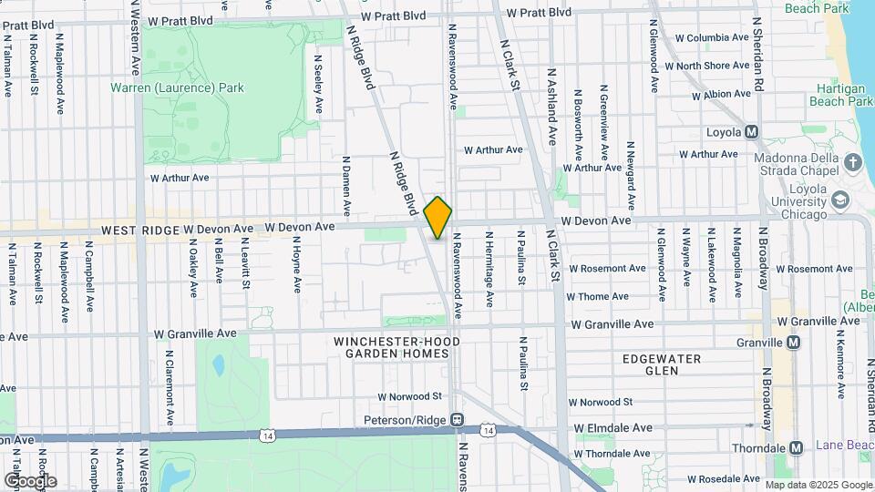 6347-6359 N Ridge Ave Map and Location Details