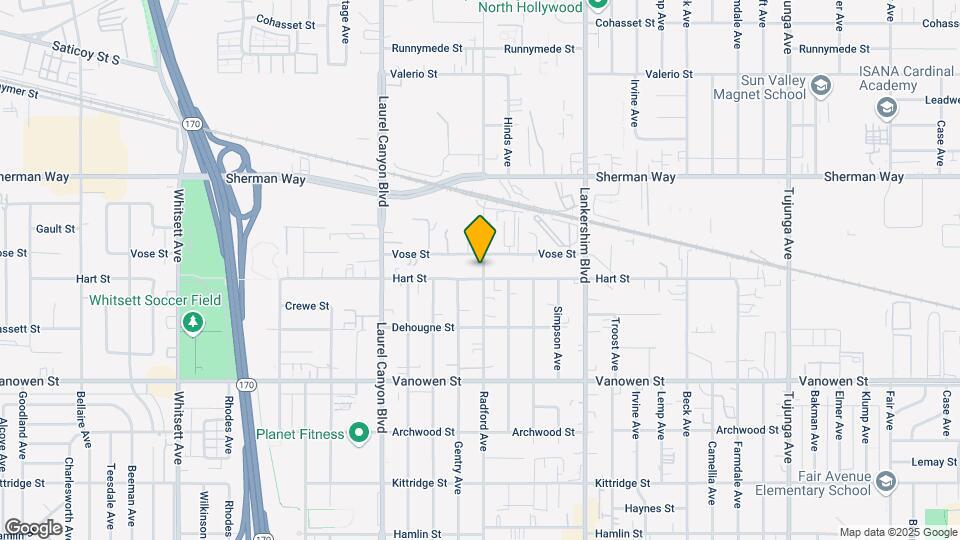 7005 Radford Ave Map and Location Details