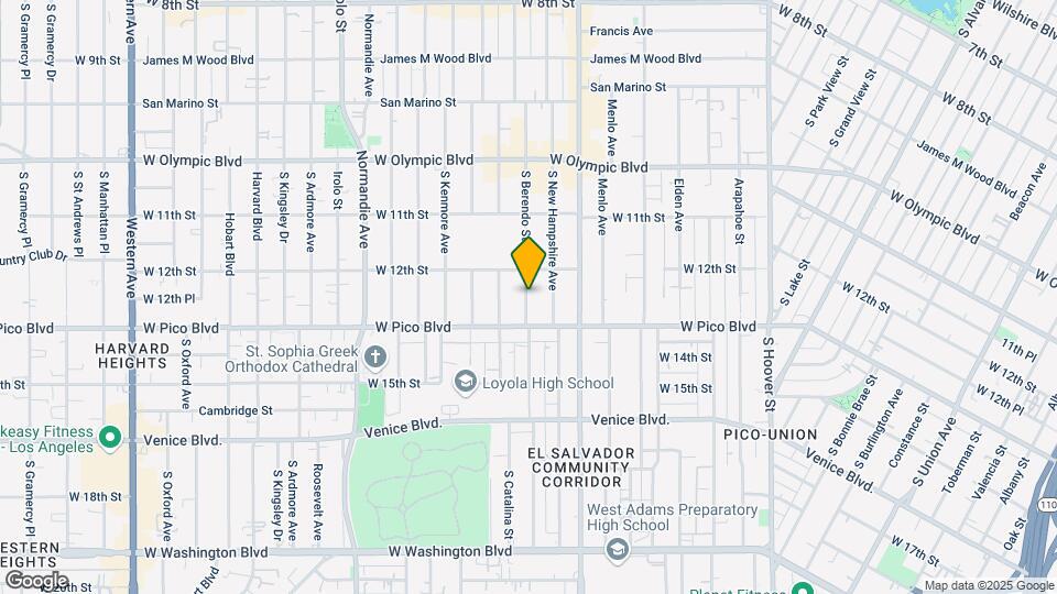 1230 S Berendo St Mapa y Detalles de la Ubicación