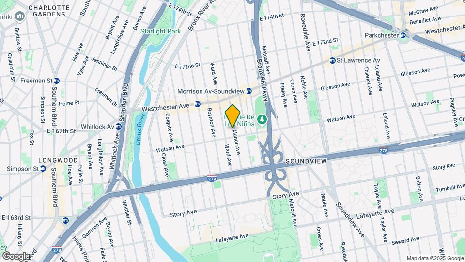 1117 Manor Ave Map and Location Details