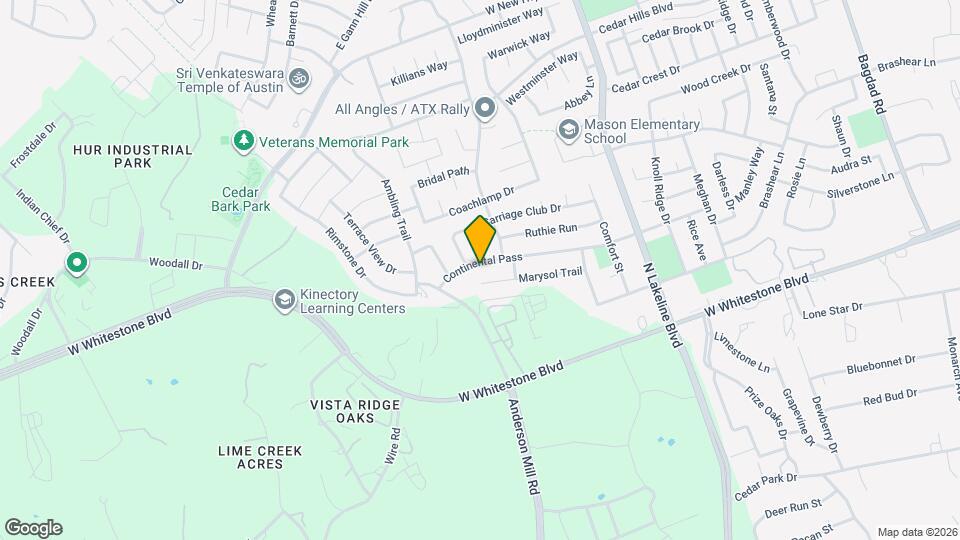 2016 Continental Pass Mapa y Detalles de la Ubicación