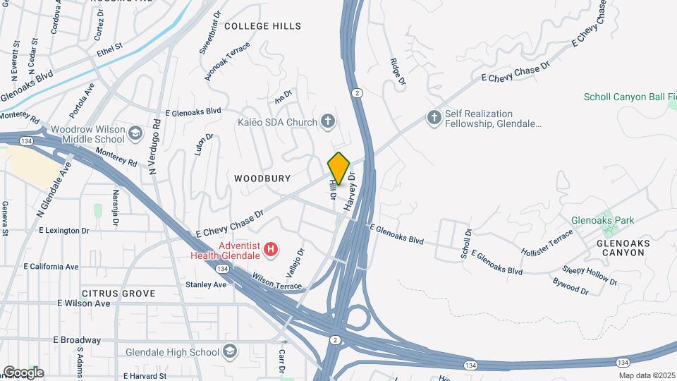 500 Hill Dr Map and Location Details