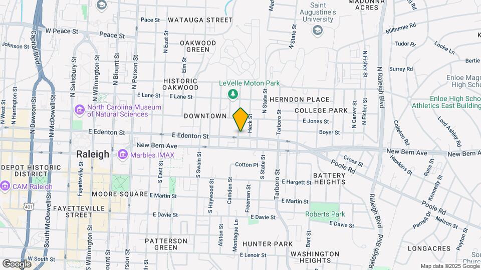 901 E Edenton St Map and Location Details