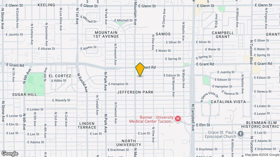 1332 E Edison St Map and Location Details