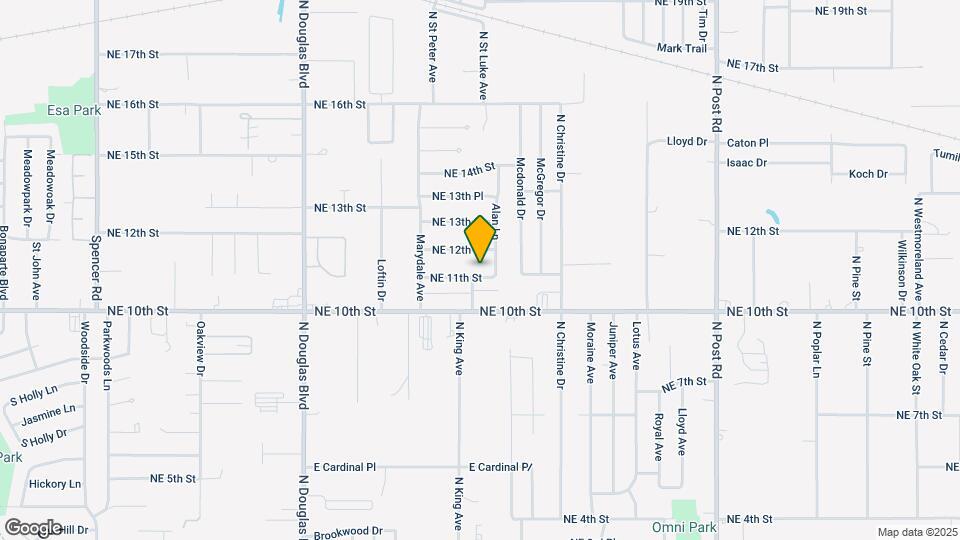 9405 NE 11th St Map and Location Details