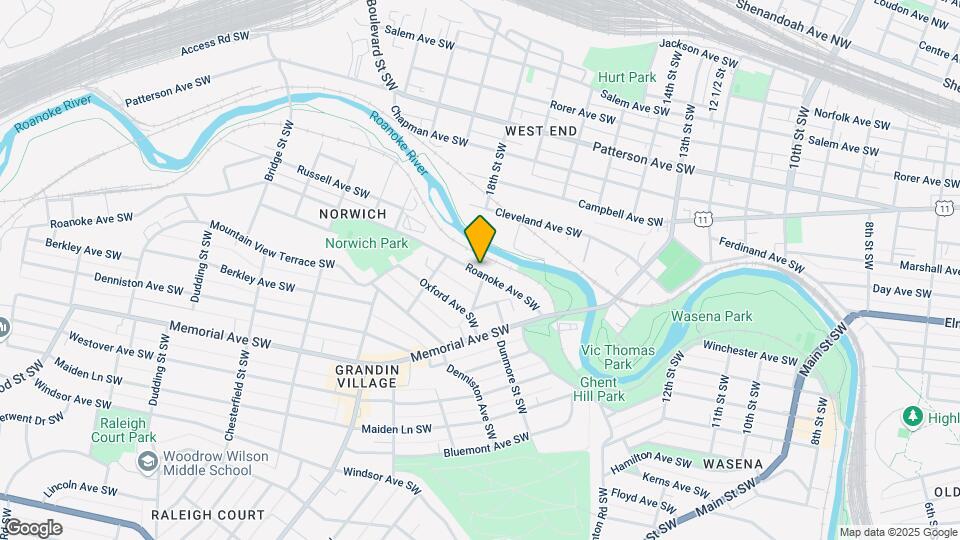 1707 Roanoke Ave SW Mapa y Detalles de la Ubicación