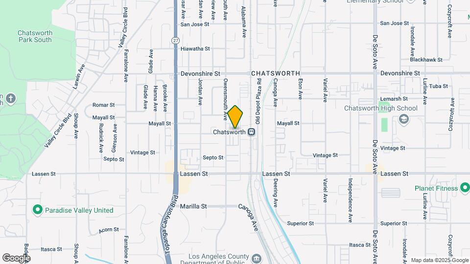 10030 Owensmouth Ave Mapa y Detalles de la Ubicación