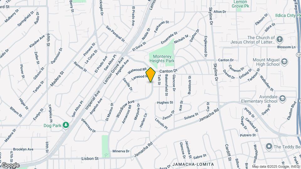 1610 Woodrow Ave Map and Location Details
