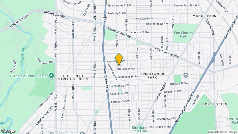 5407-5407 9th St NW, Unit 102 Map and Location Details