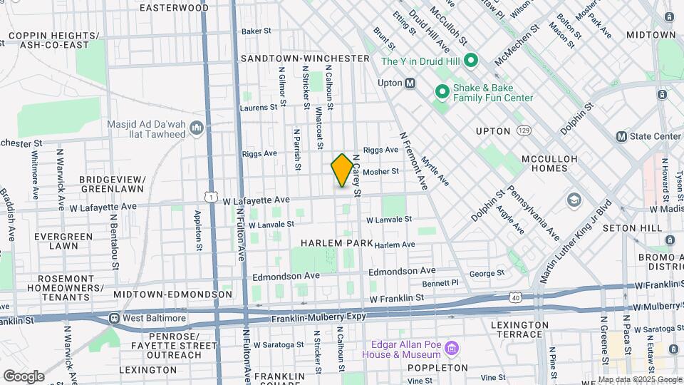 1332 W Lafayette Ave Map and Location Details