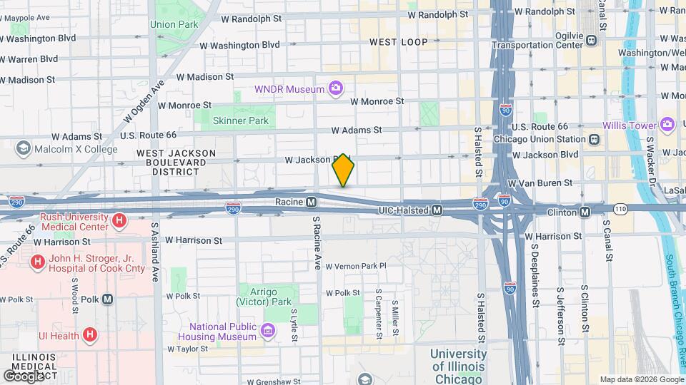1121 W Van Buren St Map and Location Details
