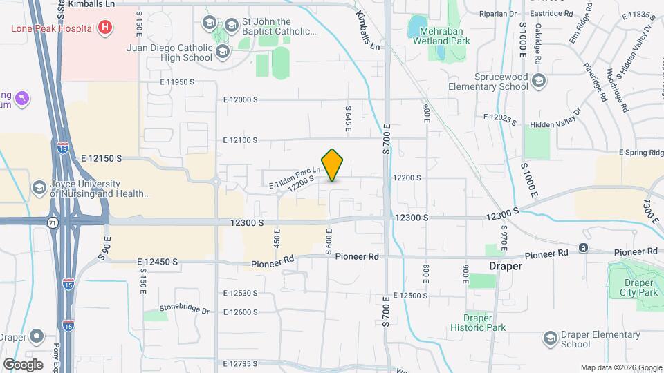 644 E 12225 S Map and Location Details