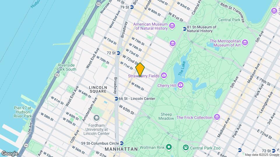 51 W 70th St Map and Location Details
