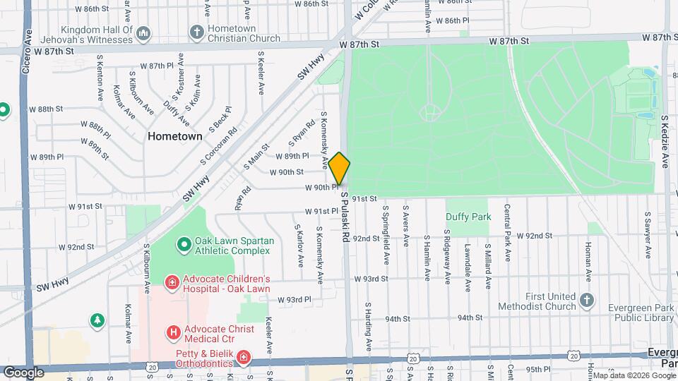 4001 W 90th Pl Map and Location Details