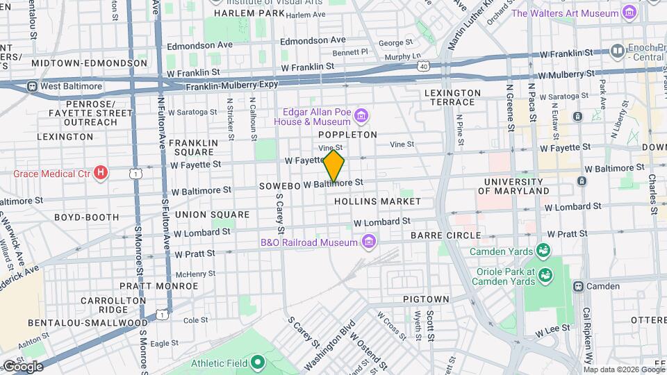 1029 W Baltimore St Map and Location Details