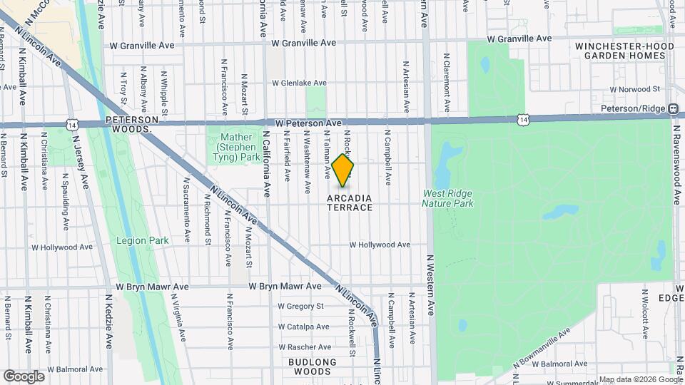 5816 N Rockwell St, Unit 2nd Floor Map and Location Details