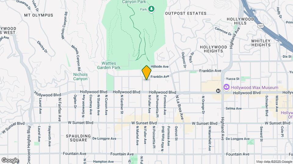 1735 N Fuller Ave, Unit 323 Map and Location Details