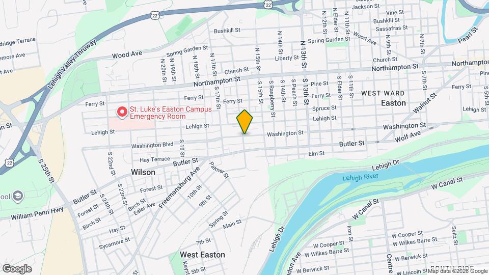 1542 Washington St Map and Location Details