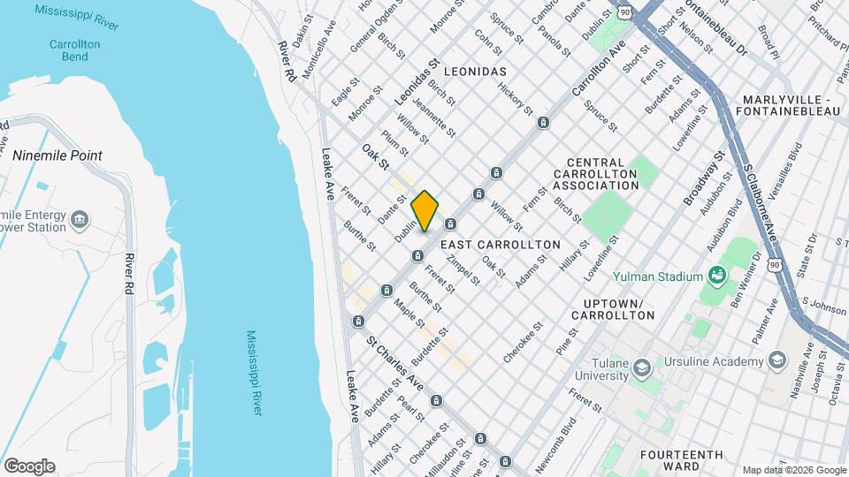 1034 S Carrollton Ave Mapa y Detalles de la Ubicación