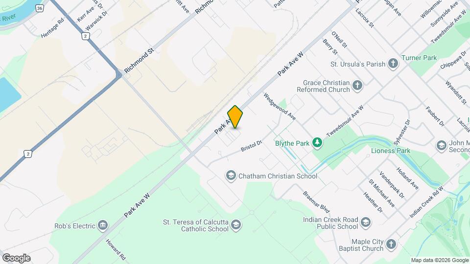 550 Park Av W Map and Location Details