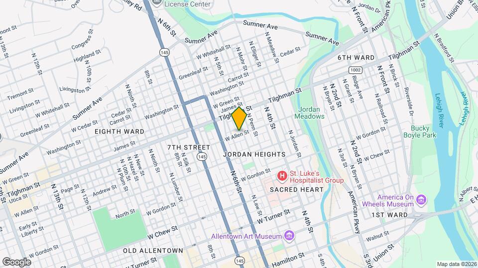 501 W Allen St Map and Location Details