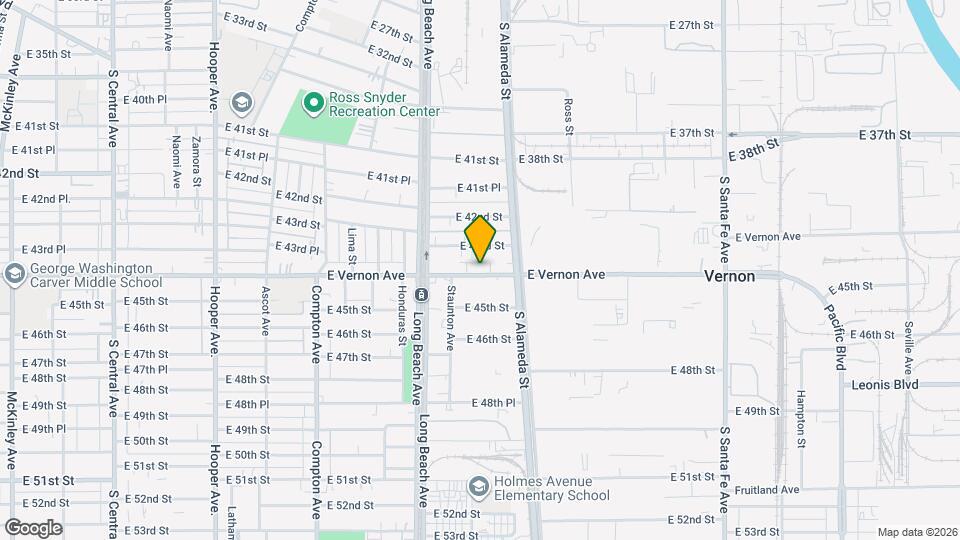1817 1/2 E Vernon Ave Mapa y Detalles de la Ubicación