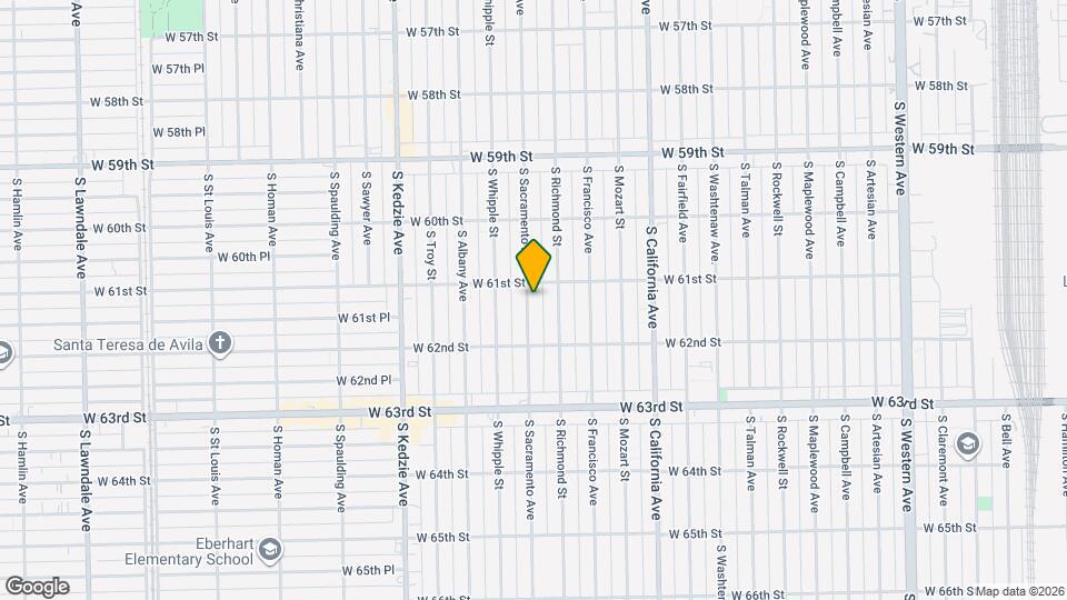 6113 S Sacramento Ave Map and Location Details