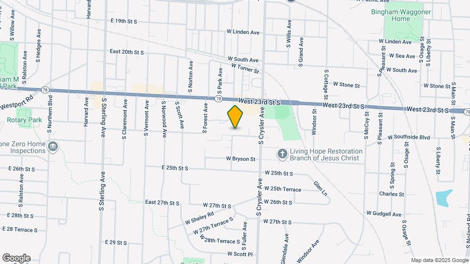 1332 W 24TH Map and Location Details