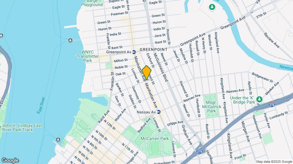 764 Manhattan Ave Map and Location Details