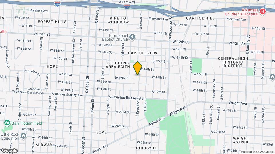 1626 S Brown St Map and Location Details