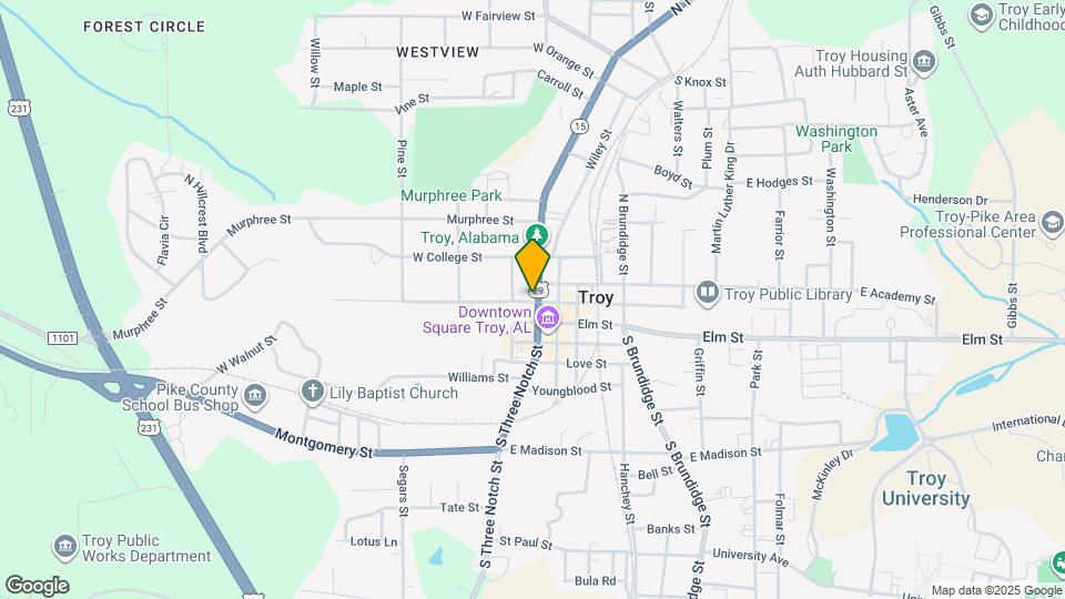 208 N Three Notch St Map and Location Details