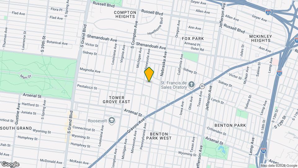 3008 Magnolia Ave Map and Location Details