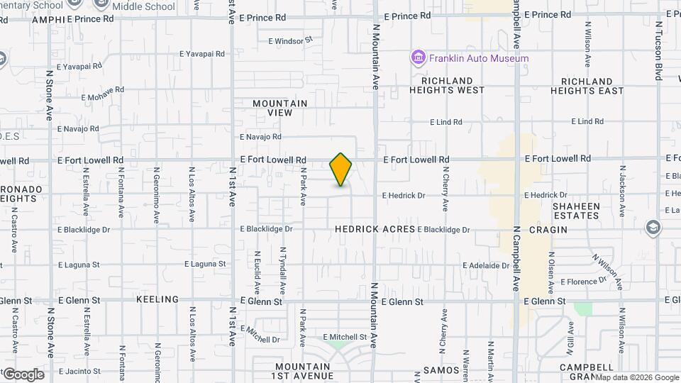 1125 E Hedrick Dr, Unit 1123 Mapa y Detalles de la Ubicación
