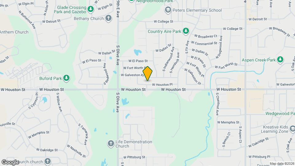 3212 W Houston Pl Map and Location Details