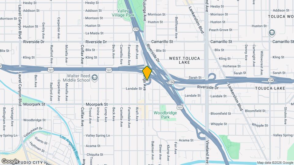 4524 Tujunga Ave, Unit 4 Mapa y Detalles de la Ubicación