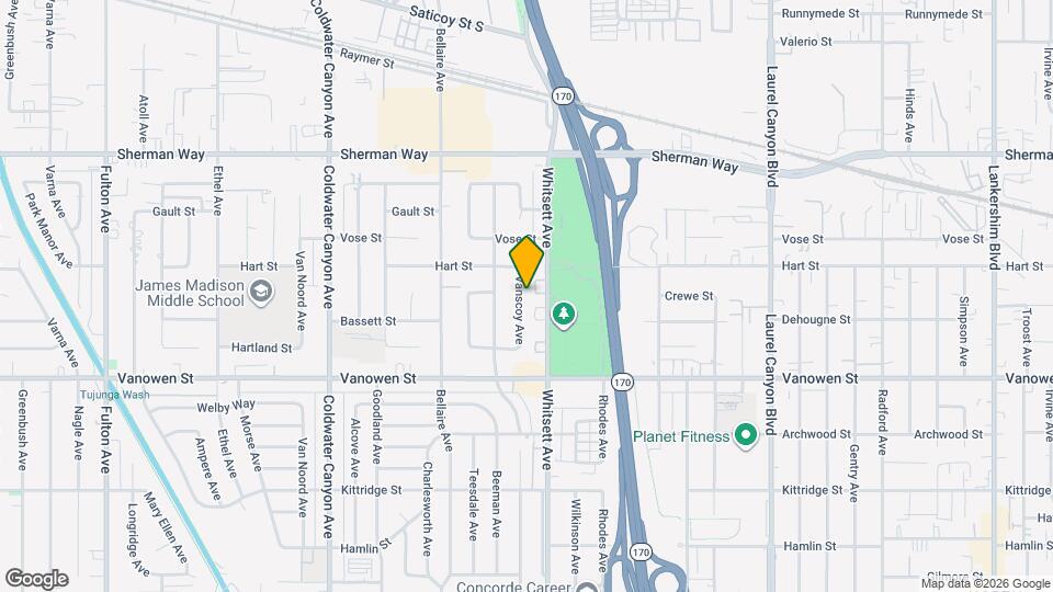 6928 Vanscoy Ave Map and Location Details