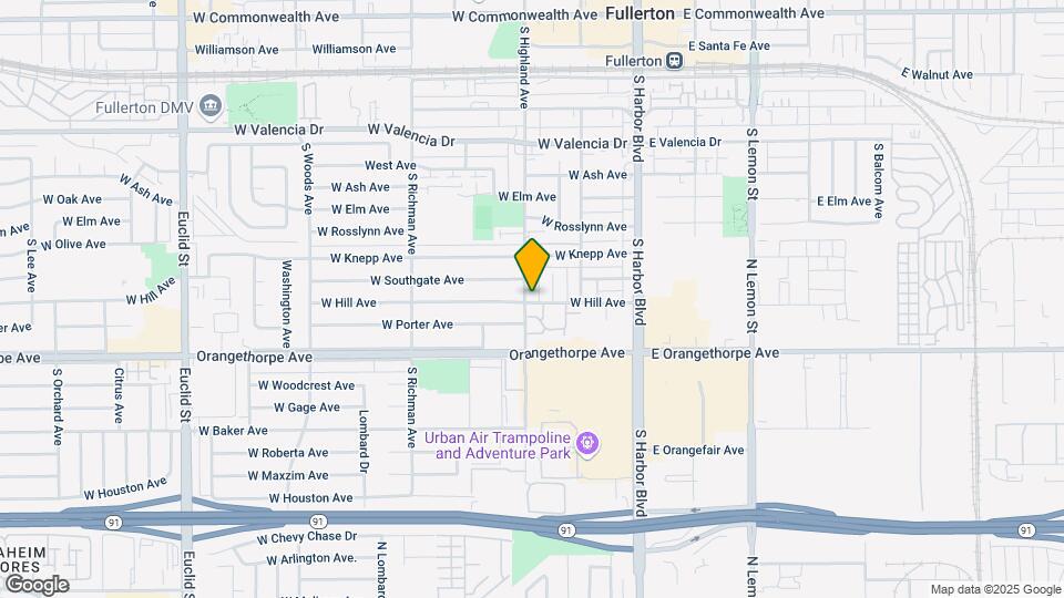 1018 S Highland Ave Map and Location Details