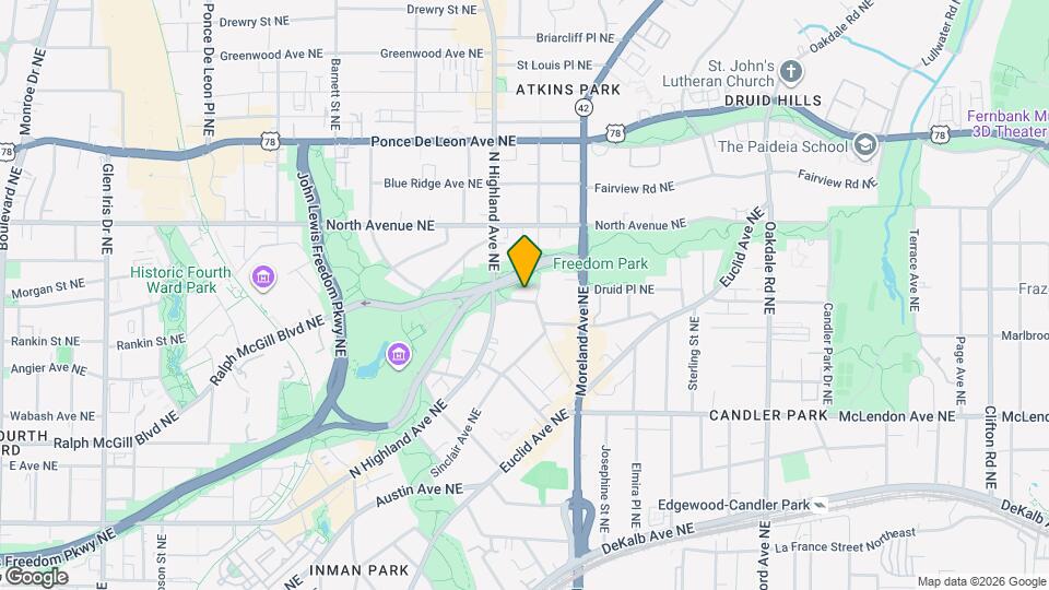 1210 Cleburne Ave NE Map and Location Details