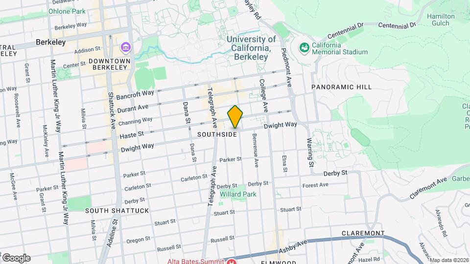 2530 Dwight Way Mapa y Detalles de la Ubicación