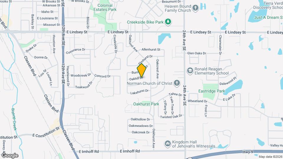 1918 Oakhill Dr Map and Location Details