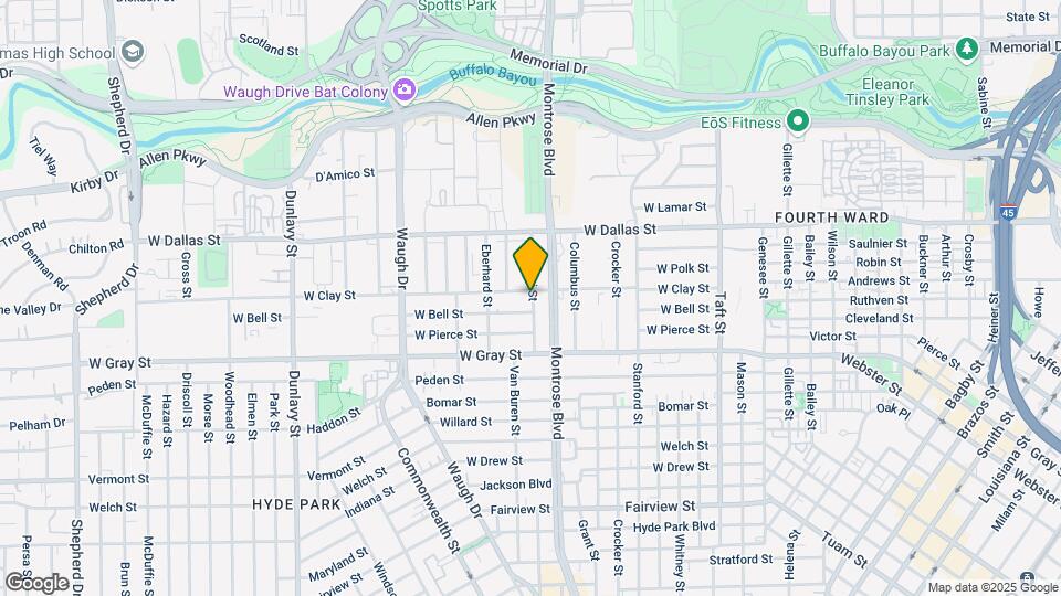 1125 W Clay St Map and Location Details