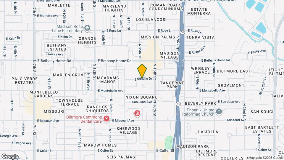 1509 E Rancho Dr Map and Location Details