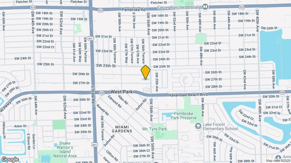 5613 SW 27th St, Unit 1 & 2 Map and Location Details
