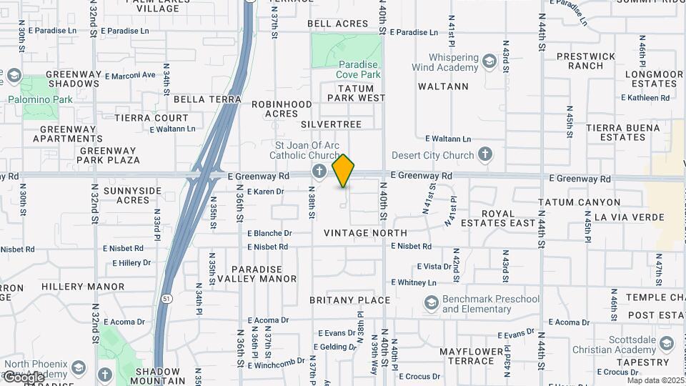 3845 E Greenway Rd Map and Location Details